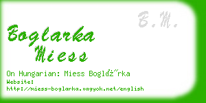 boglarka miess business card